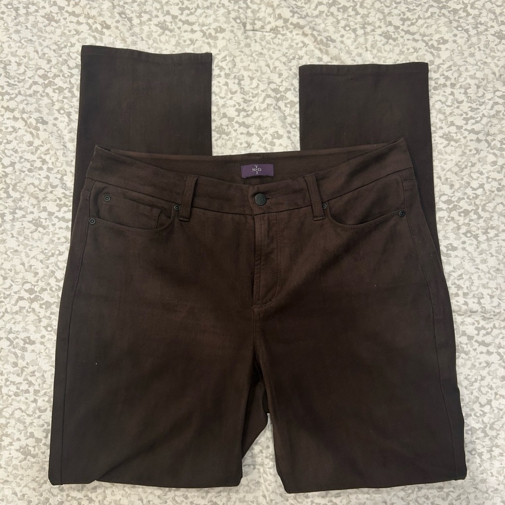 NYDJ Brown Faux Suede Pants